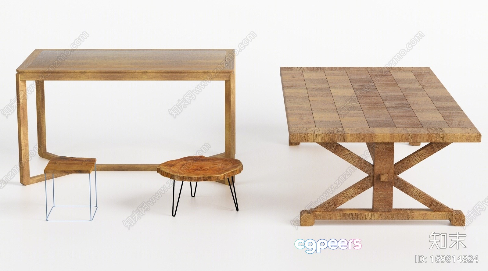 Modern Wooden Furniture 3D Model - 18332 - VRAY Render