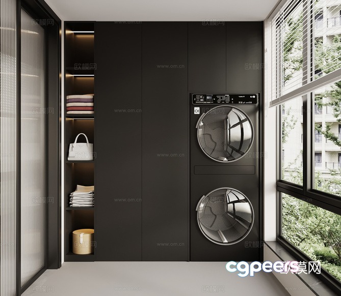 Modern Laundry Room 3D Model - 18429 - VRAY Render