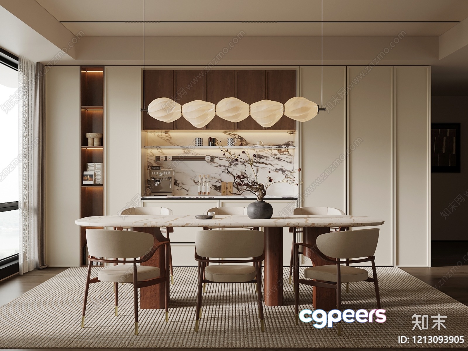 Modern Dining Room 3D Model - 20989 - VRAY Render Modern Dining Room 3D Model - 20989 - VRAY Render