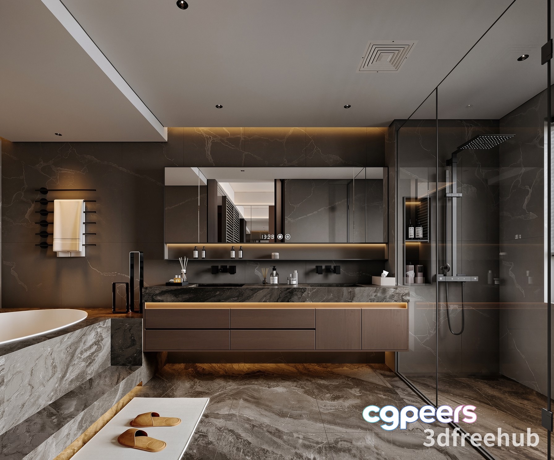 Modern Bathroom Design 3D Model - 21973 - VRAY Render Modern Bathroom Design 3D Model - 21973 - VRAY Render