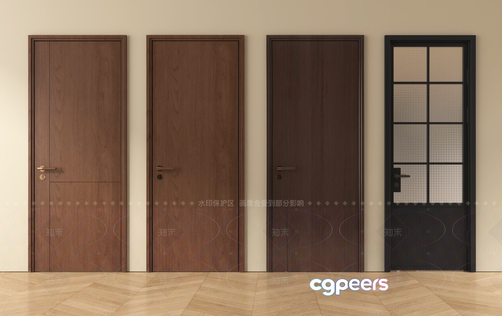 Modern Interior Doors 3D Model - 15659 - VRAY Render Modern Interior Doors 3D Model - 15659 - VRAY Render
