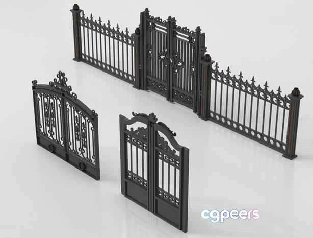 Decorative Metal Gates 3D Model - 2619 - VRAY Render Decorative Metal Gates 3D Model - 2619 - VRAY Render