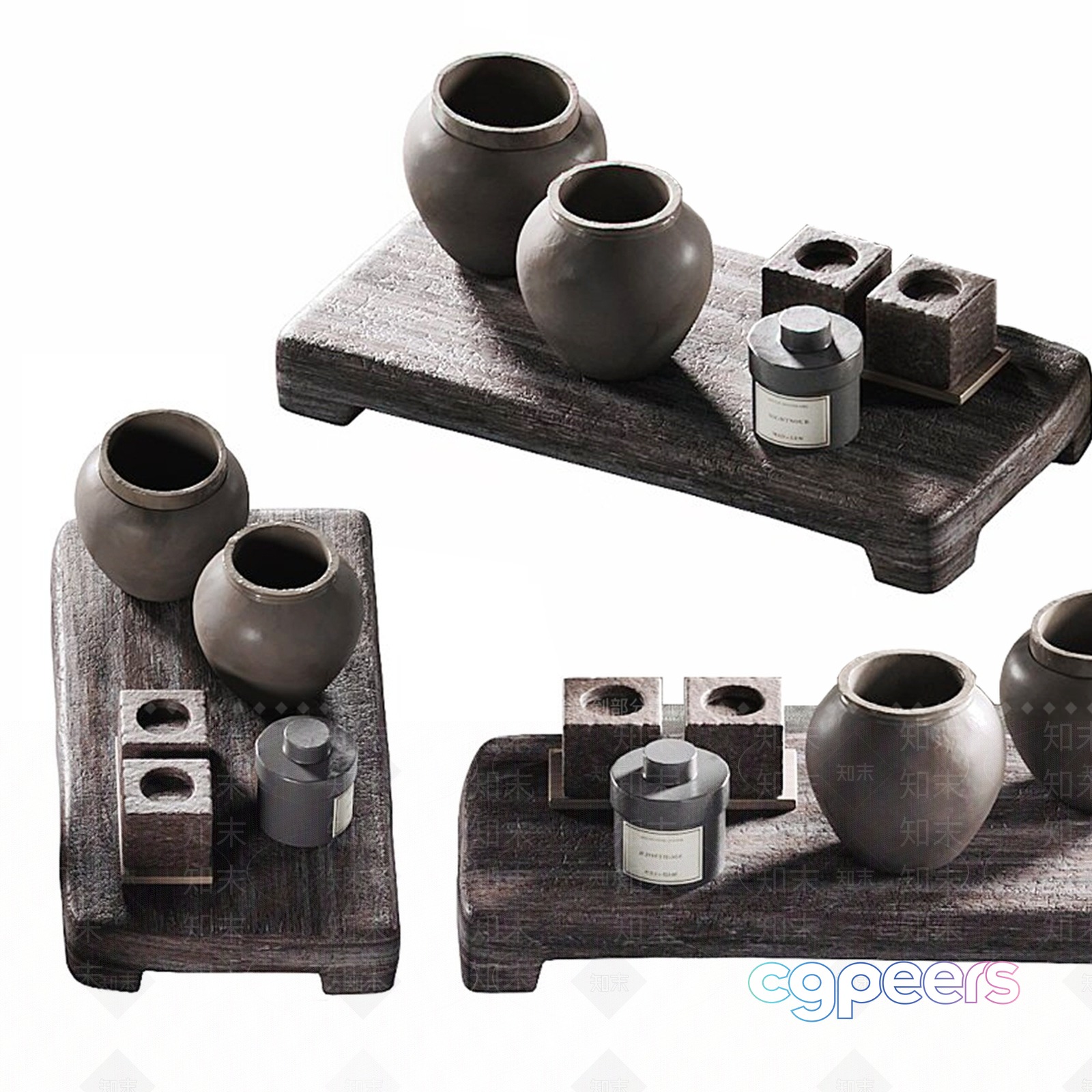 Modern Rustic Decor 3D Model - 9386 - VRAY Render