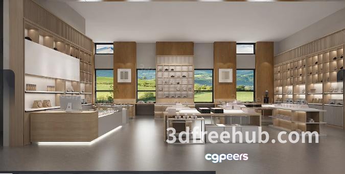 A Modern Office Space 3D Model - 23596 - VRAY Render