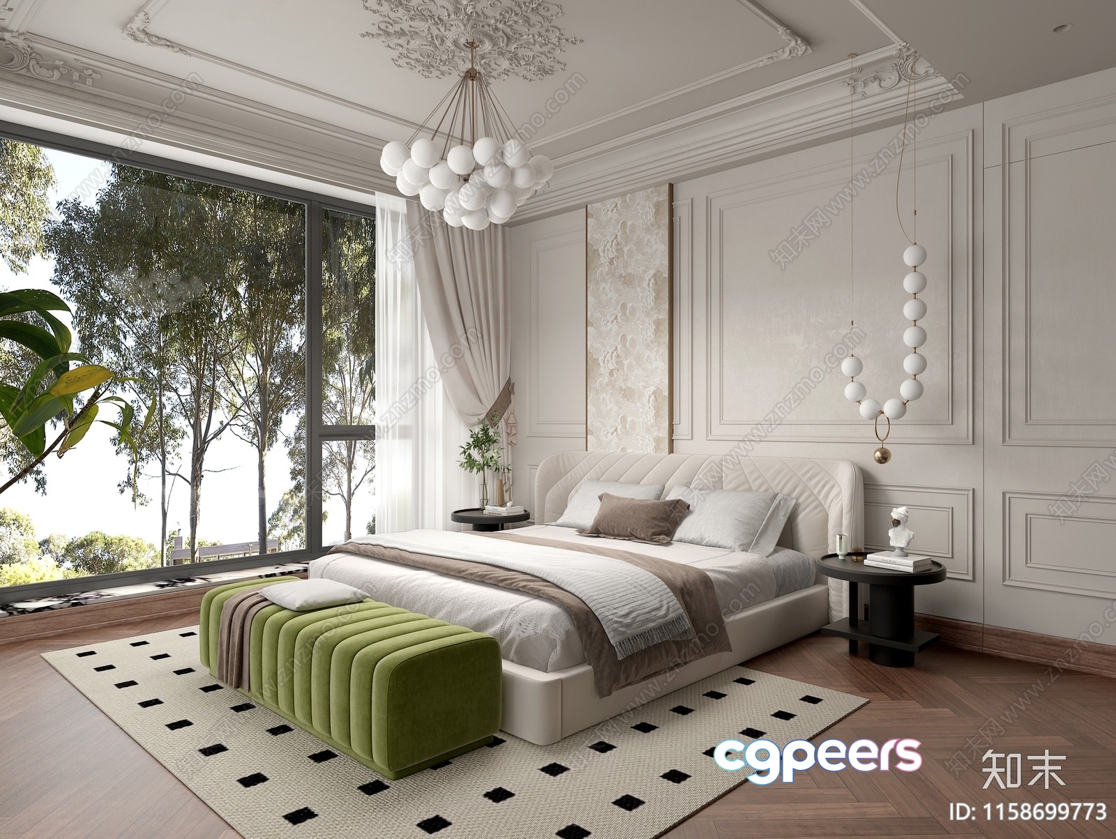 Cozy Bedroom 3D Model - 14705 - VRAY Render