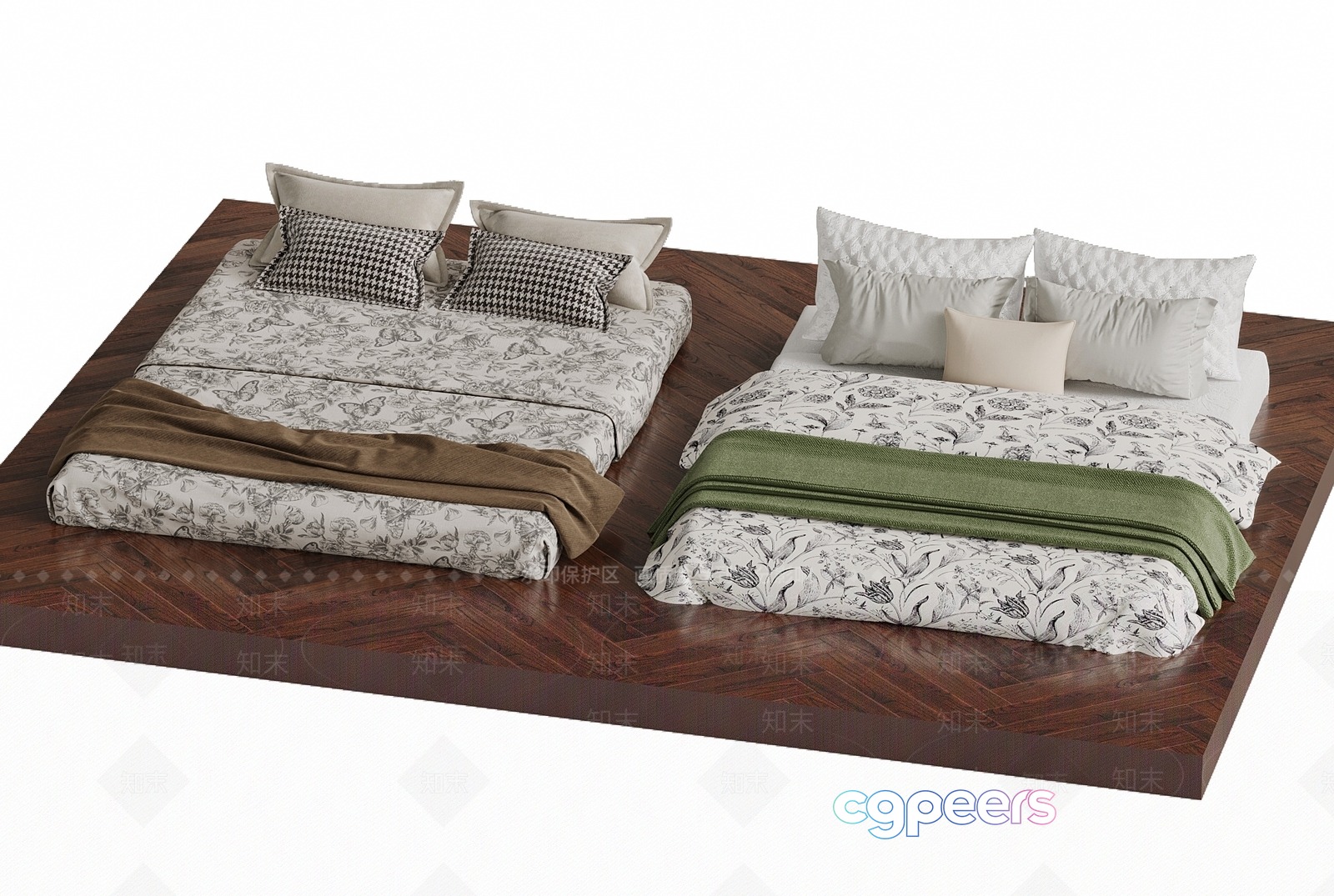 Cozy Bedroom Furniture 3D Model - 1632 - VRAY Render