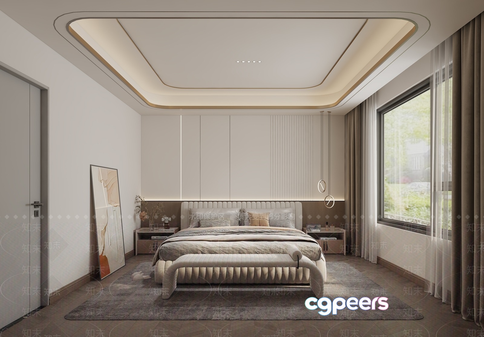 Modern Bedroom Design 3D Model - 23440 - VRAY Render Modern Bedroom Design 3D Model - 23440 - VRAY Render