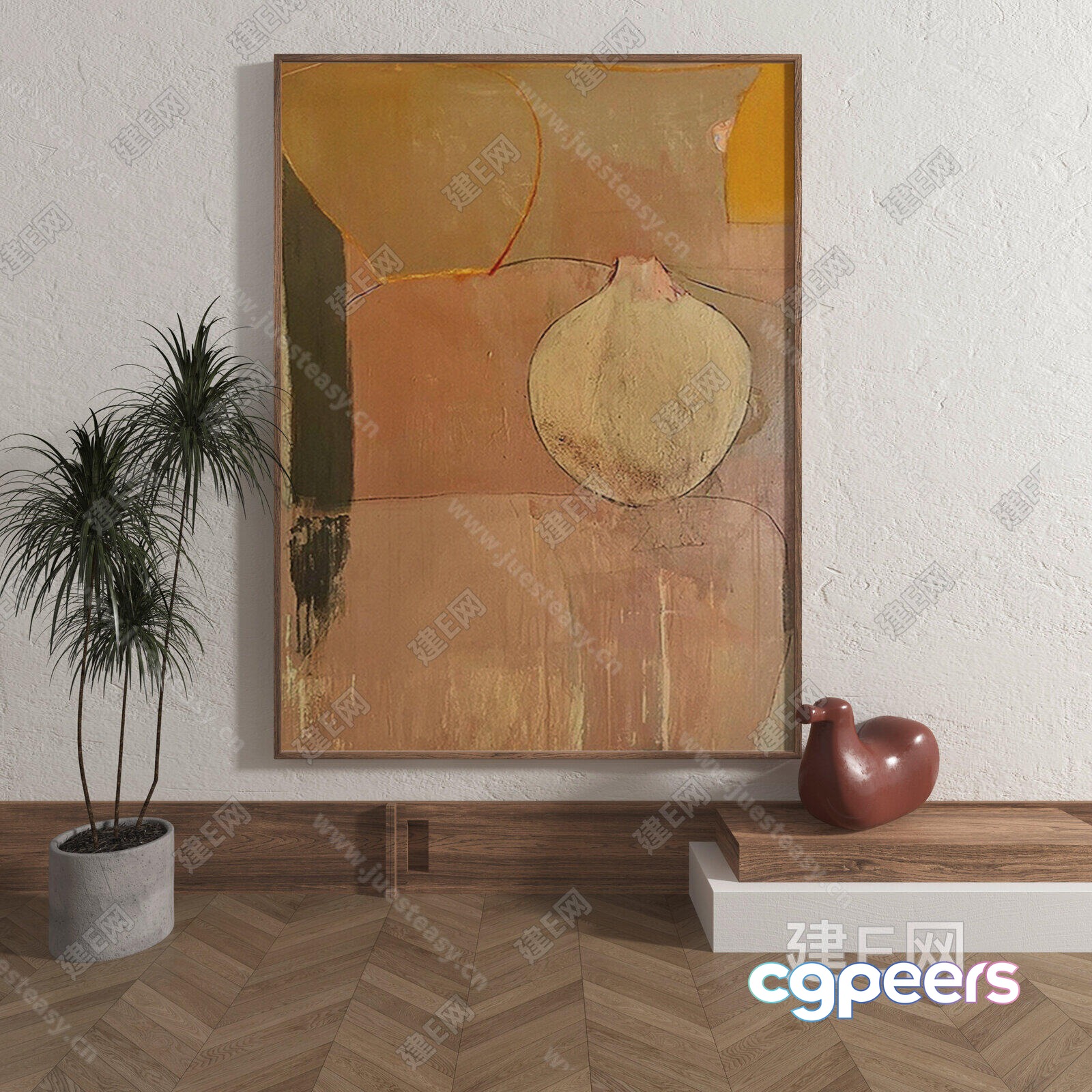 A Painting Of A Fruit On A Table 3D Model - 21737 - VRAY Render