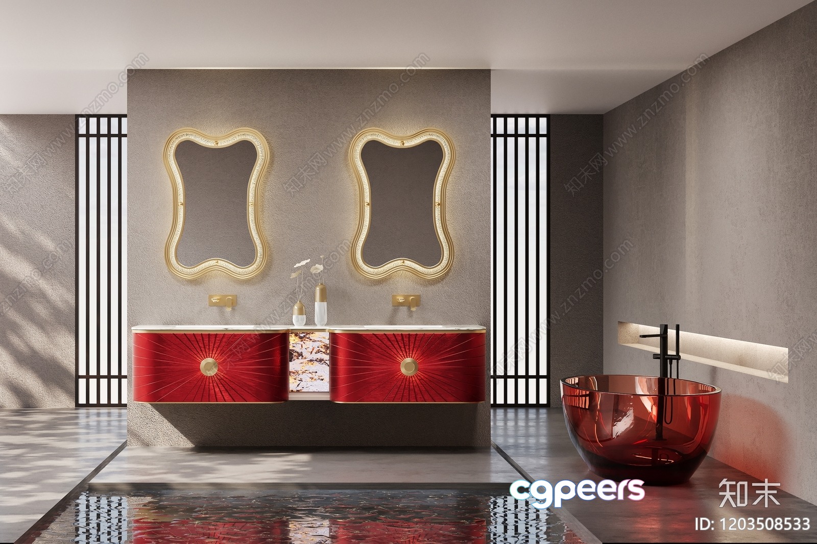 A Modern Bathroom 3D Model - 5249 - CORONA Render