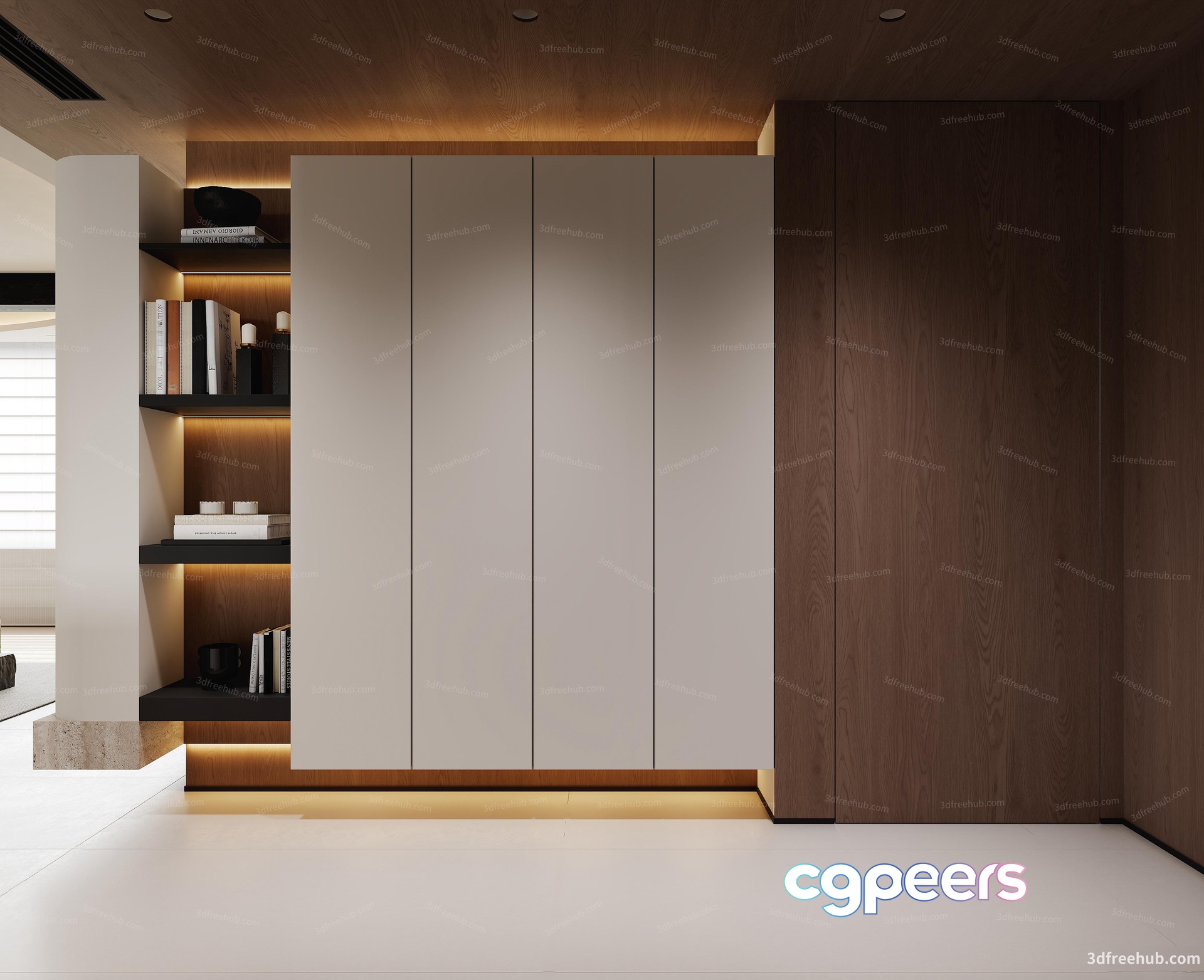 Modern Storage Unit 3D Model - 5861 - VRAY Render