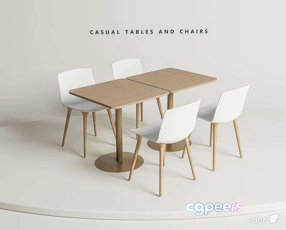 Casual Tables And Chairs 3D Model - 20272 - VRAY Render Casual Tables And Chairs 3D Model - 20272 - VRAY Render