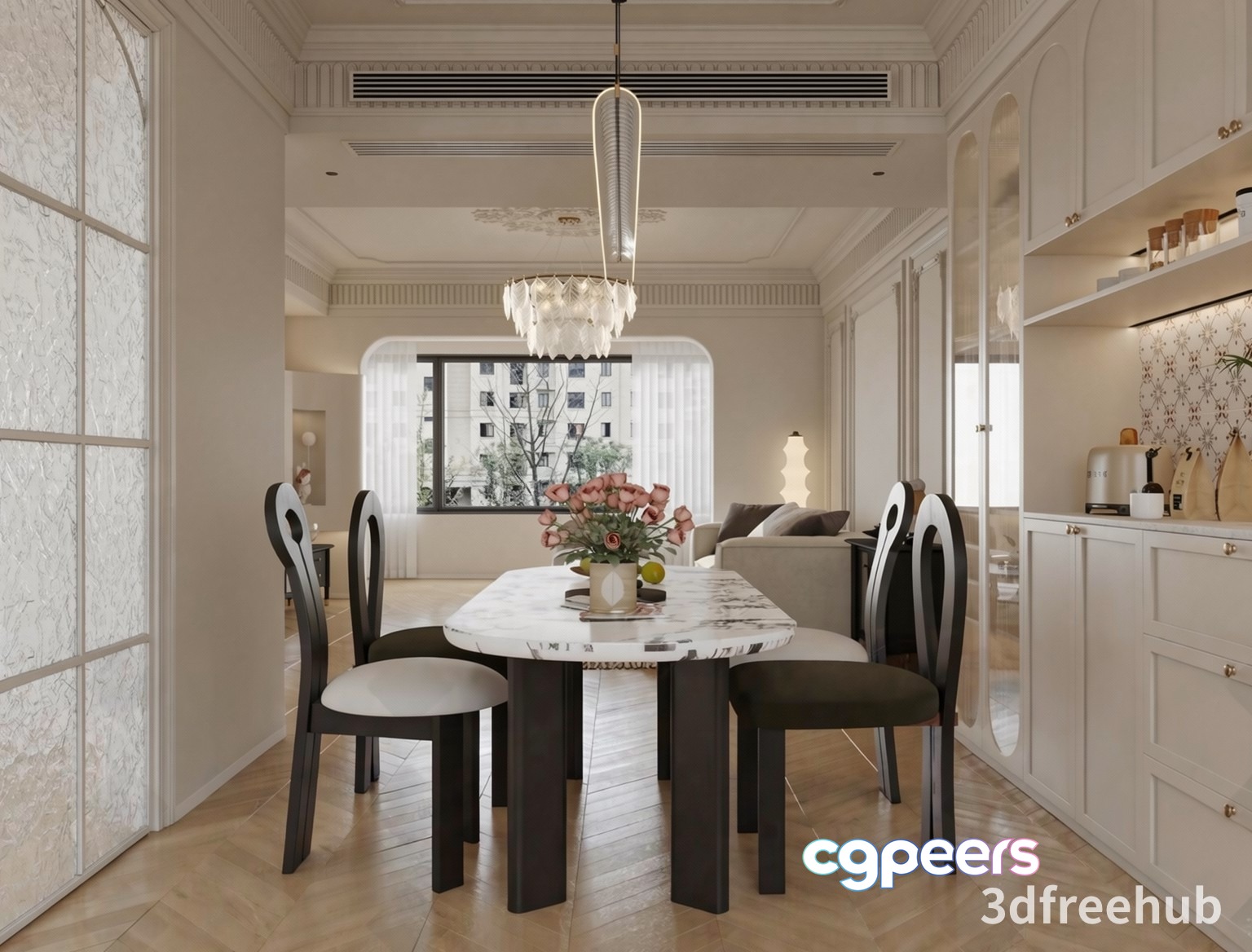 Modern Dining Room 3D Model - 21492 - VRAY Render Modern Dining Room 3D Model - 21492 - VRAY Render