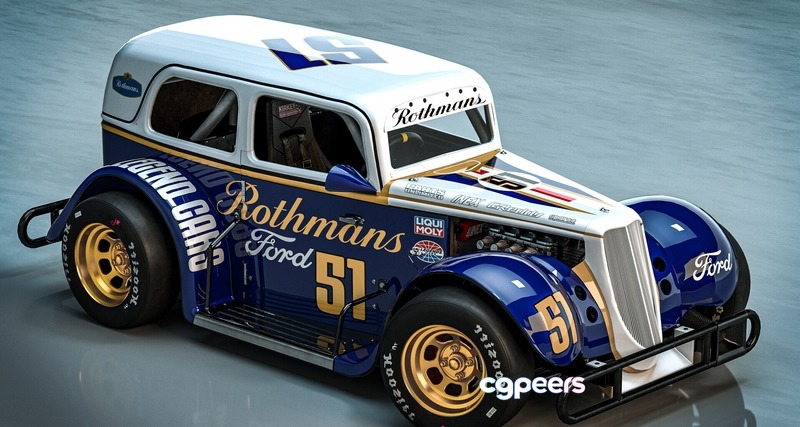 3D Game Assets - Ford 34 Hot Rod Rothmans 3D Game Assets - Ford 34 Hot Rod Rothmans