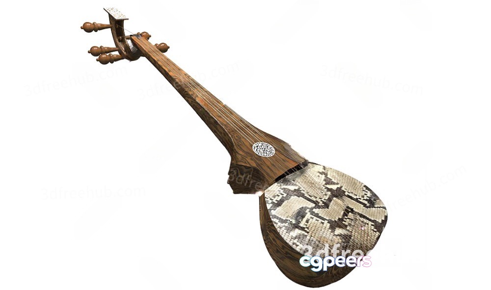 A Traditional Stringed Instrument 3D Model - 19258 - VRAY Render