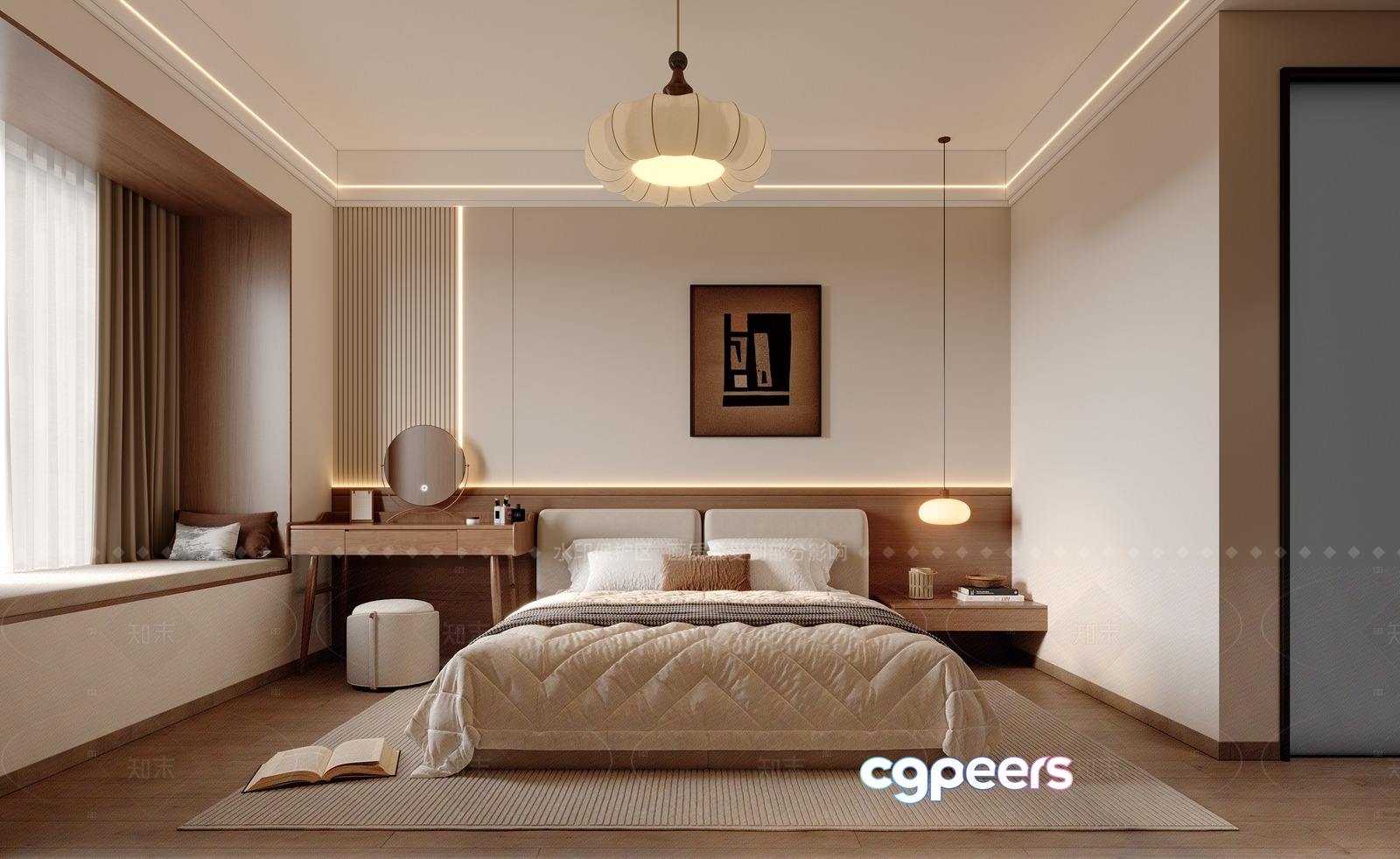 Cozy Bedroom 3D Model - 9100 - VRAY Render Cozy Bedroom 3D Model - 9100 - VRAY Render