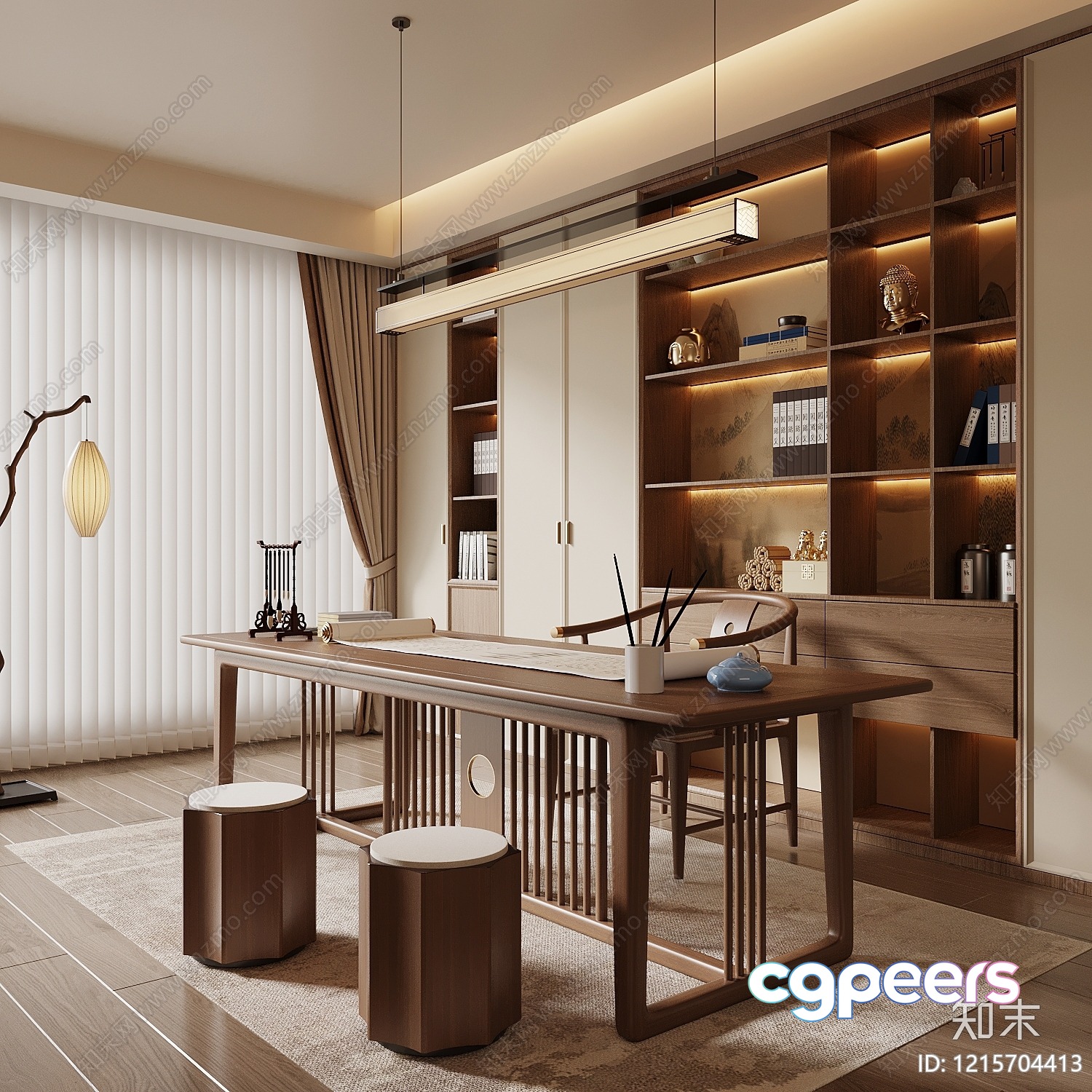 A Home Office 3D Model - 10648 - VRAY Render A Home Office 3D Model - 10648 - VRAY Render