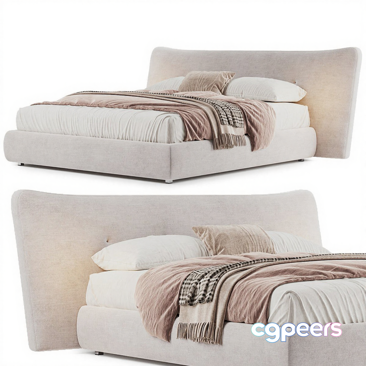 Modern Bed Frame 3D Model - 7955 - CORONA Render Modern Bed Frame 3D Model - 7955 - CORONA Render