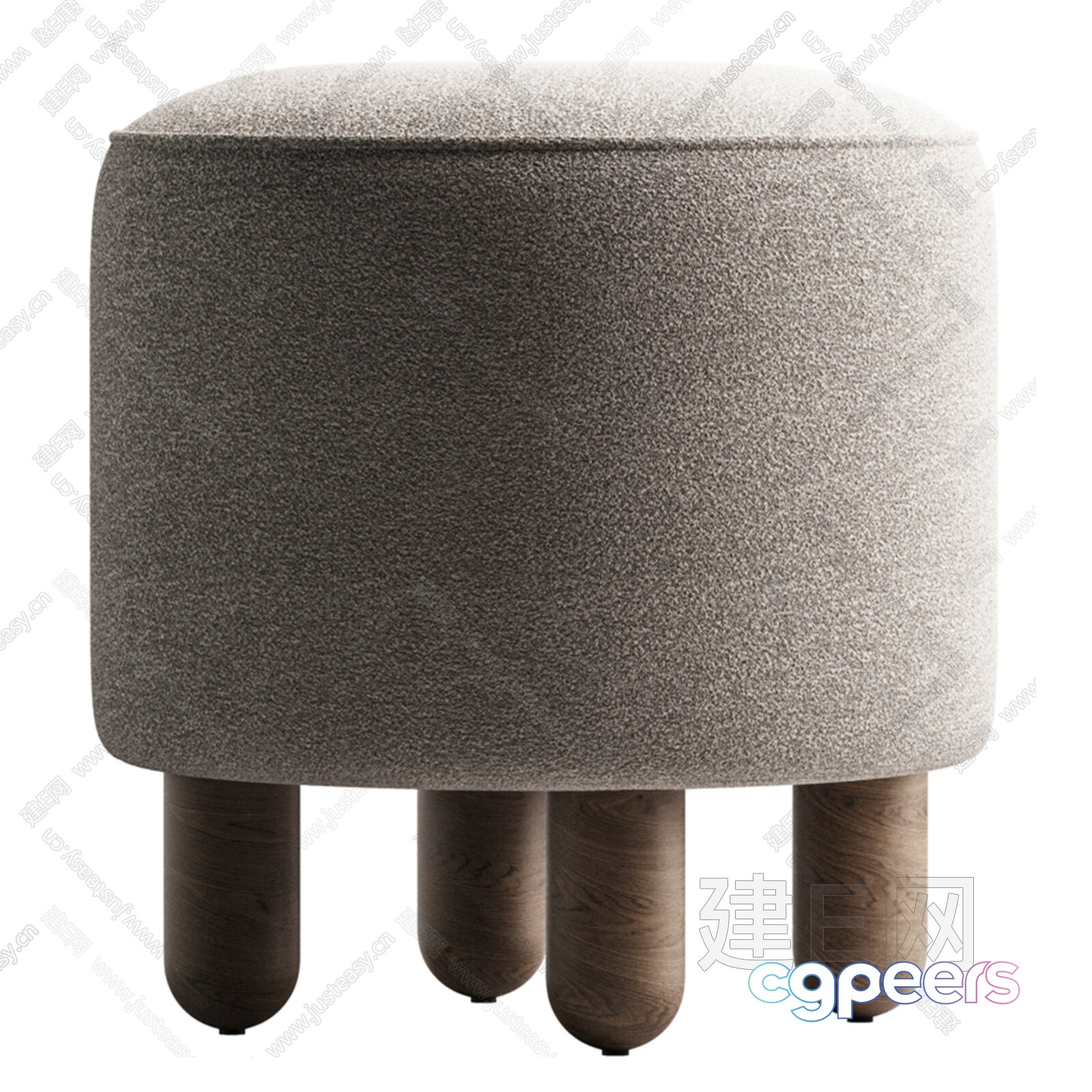 Modern Minimalist Stool 3D Model - 10840 - VRAY Render