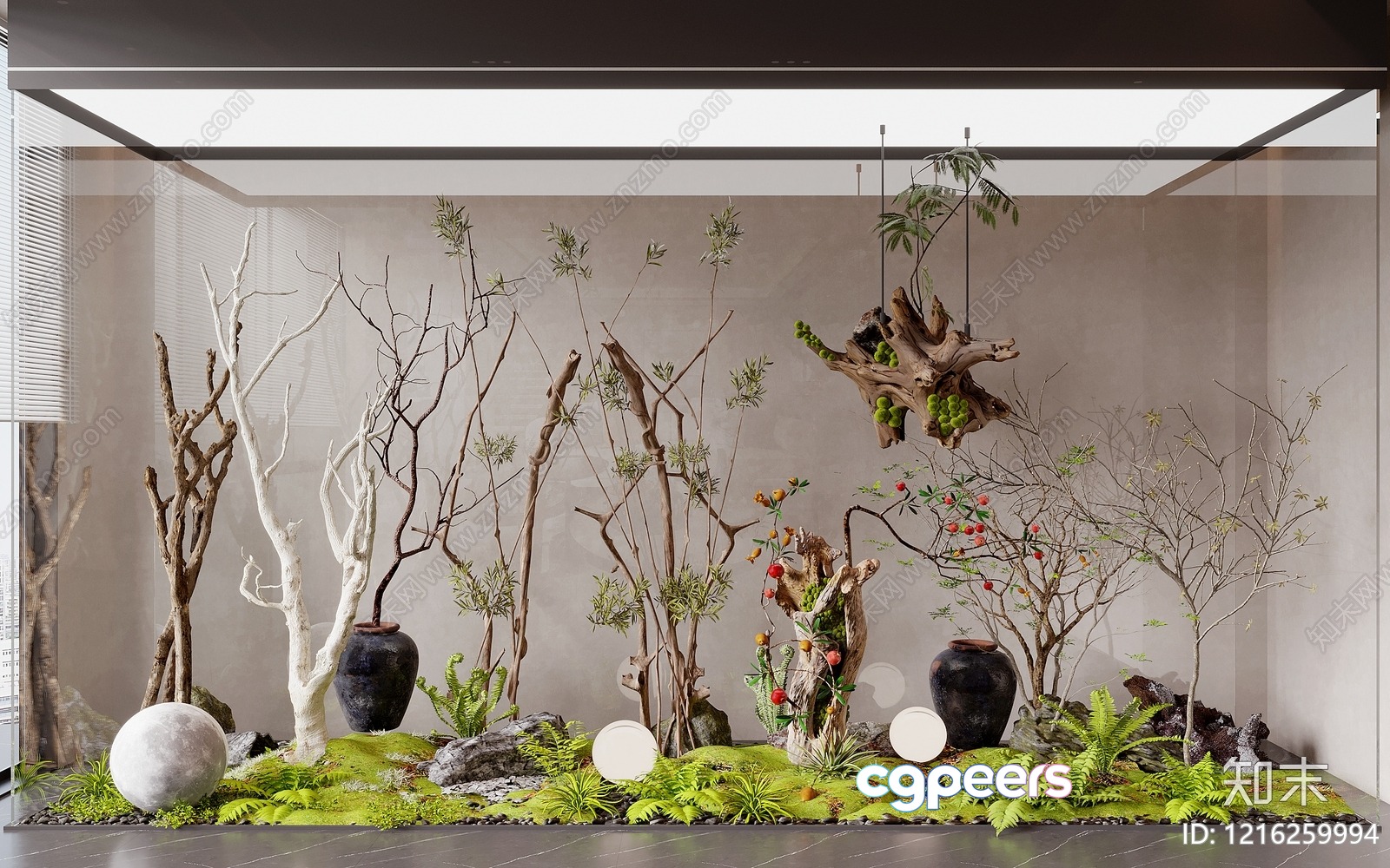 Modern Indoor Garden 3D Model - 13777 - VRAY Render Modern Indoor Garden 3D Model - 13777 - VRAY Render