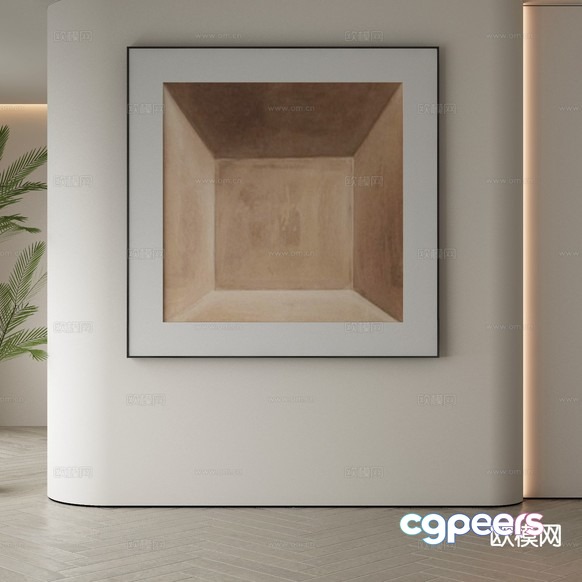Modern Minimalist Wall Art 3D Model - 1232 - VRAY Render Modern Minimalist Wall Art 3D Model - 1232 - VRAY Render