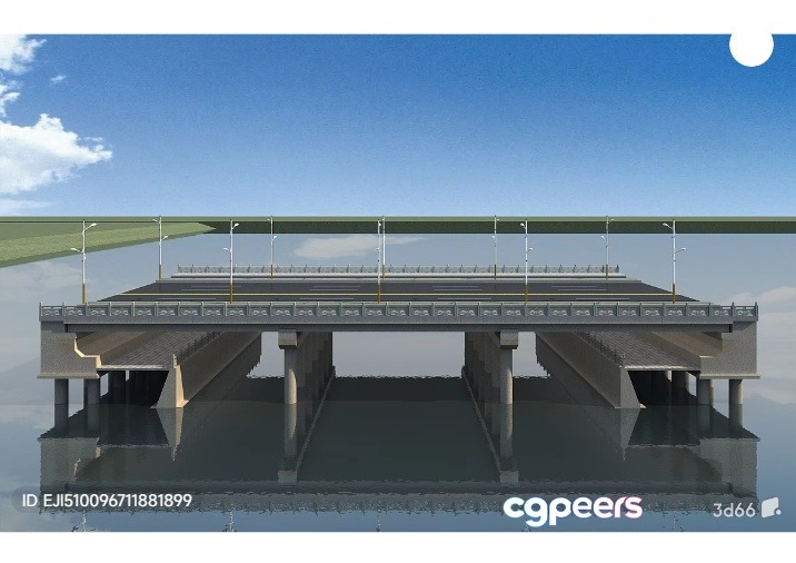 A 3D Bridge Model 3D Model - 6986 - VRAY Render