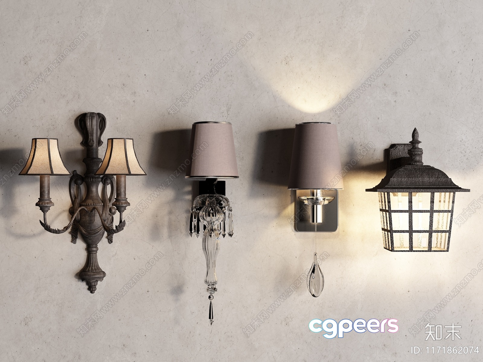 Gold Light Fixture 3D Model - 4906 - VRAY Render Gold Light Fixture 3D Model - 4906 - VRAY Render