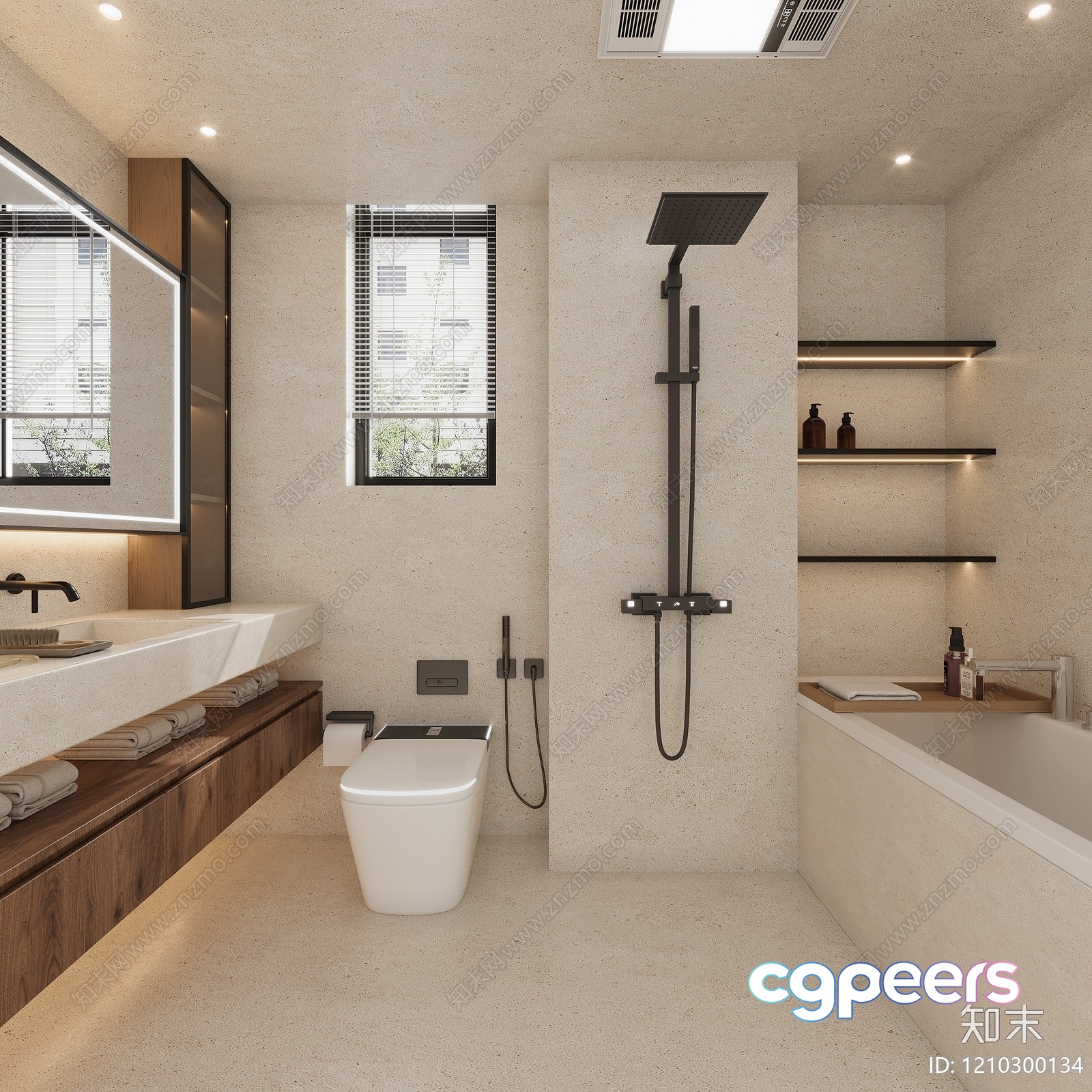 Modern Bathroom 3D Model - 20661 - VRAY Render