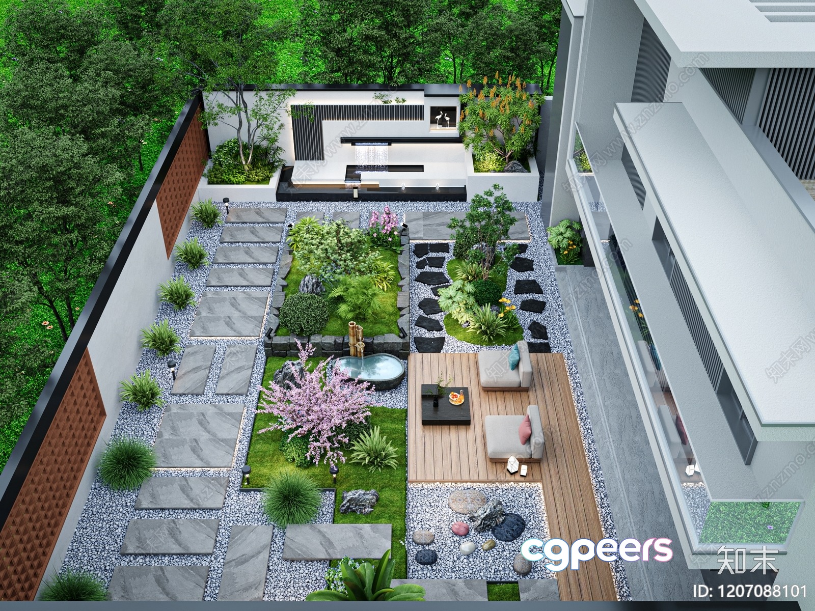 Modern Outdoor Patio 3D Model - 6893 - VRAY Render Modern Outdoor Patio 3D Model - 6893 - VRAY Render