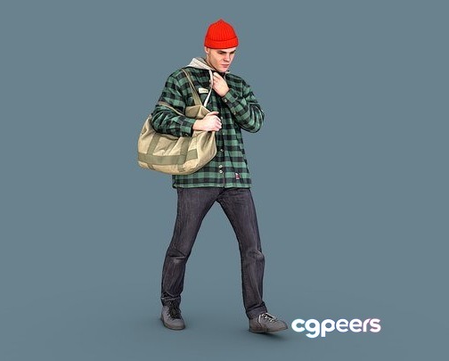 3D Game Assets - Guy In The Fire Hat Is Walking 3D Game Assets - Guy In The Fire Hat Is Walking