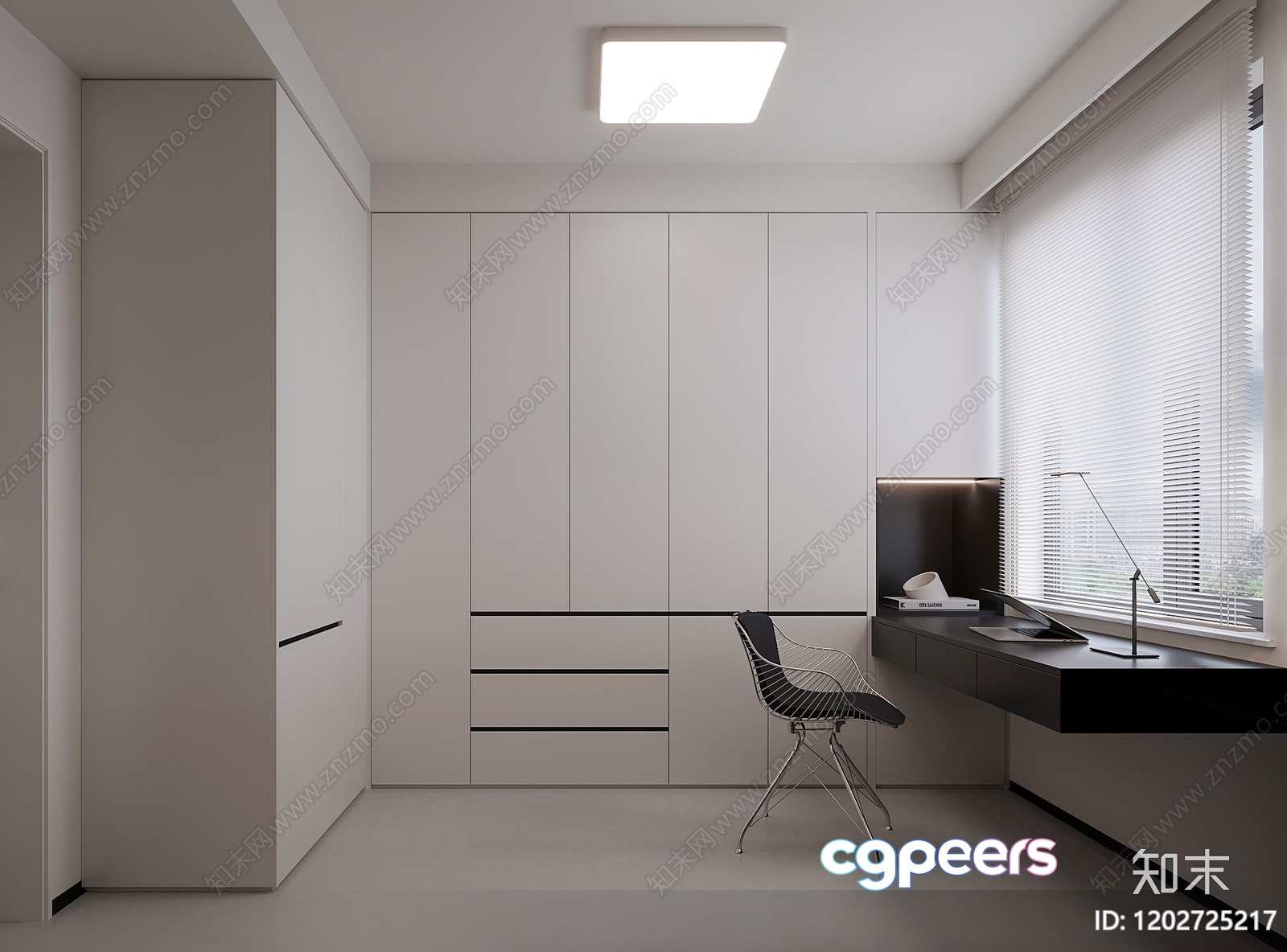 Modern Minimalist Office 3D Model - 20300 - CORONA Render
