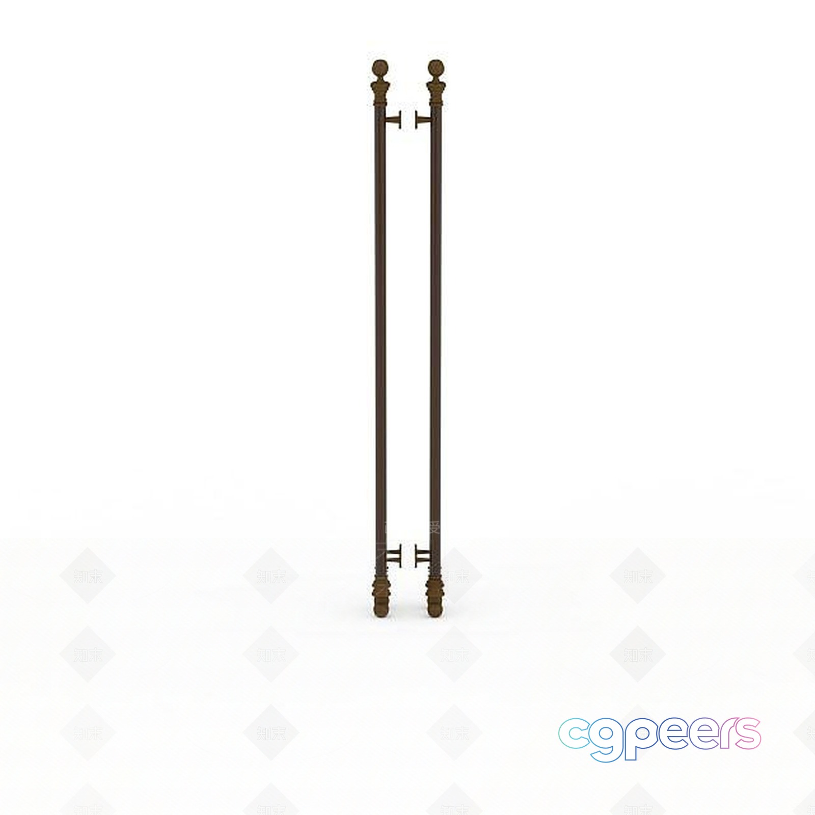Tall Metal Poles With Decorative Knobs 3D Model - 18872 - VRAY Render Tall Metal Poles With Decorative Knobs 3D Model - 18872 - VRAY Render