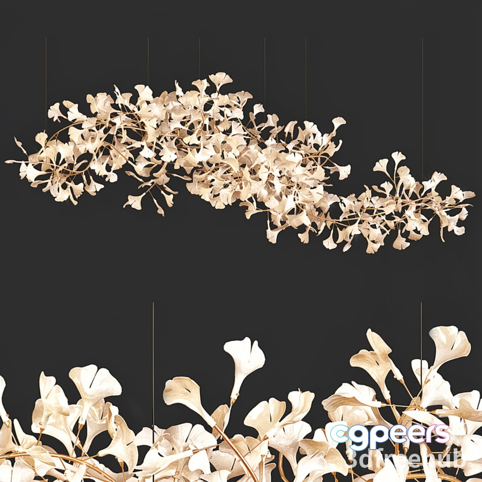 Gold Light Fixture 3D Model - 19417 - VRAY Render Gold Light Fixture 3D Model - 19417 - VRAY Render