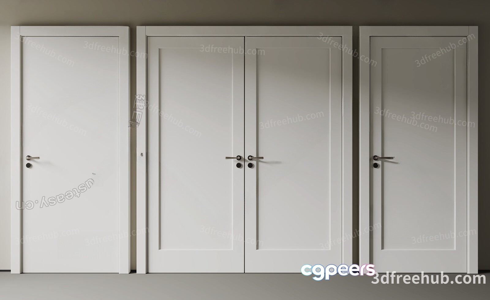 White Doors 3D Model - 19328 - VRAY Render White Doors 3D Model - 19328 - VRAY Render
