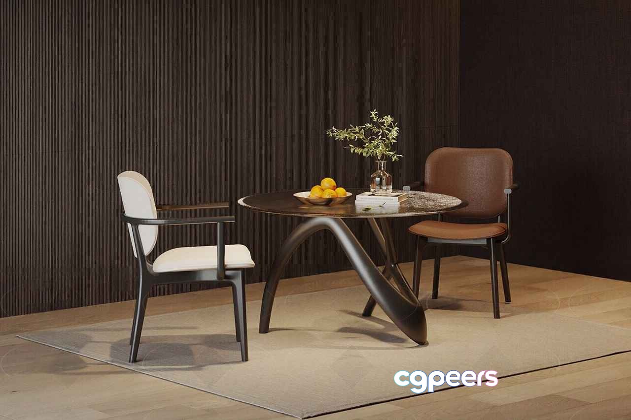 Modern Dining Room 3D Model - 7417 - VRAY Render Modern Dining Room 3D Model - 7417 - VRAY Render