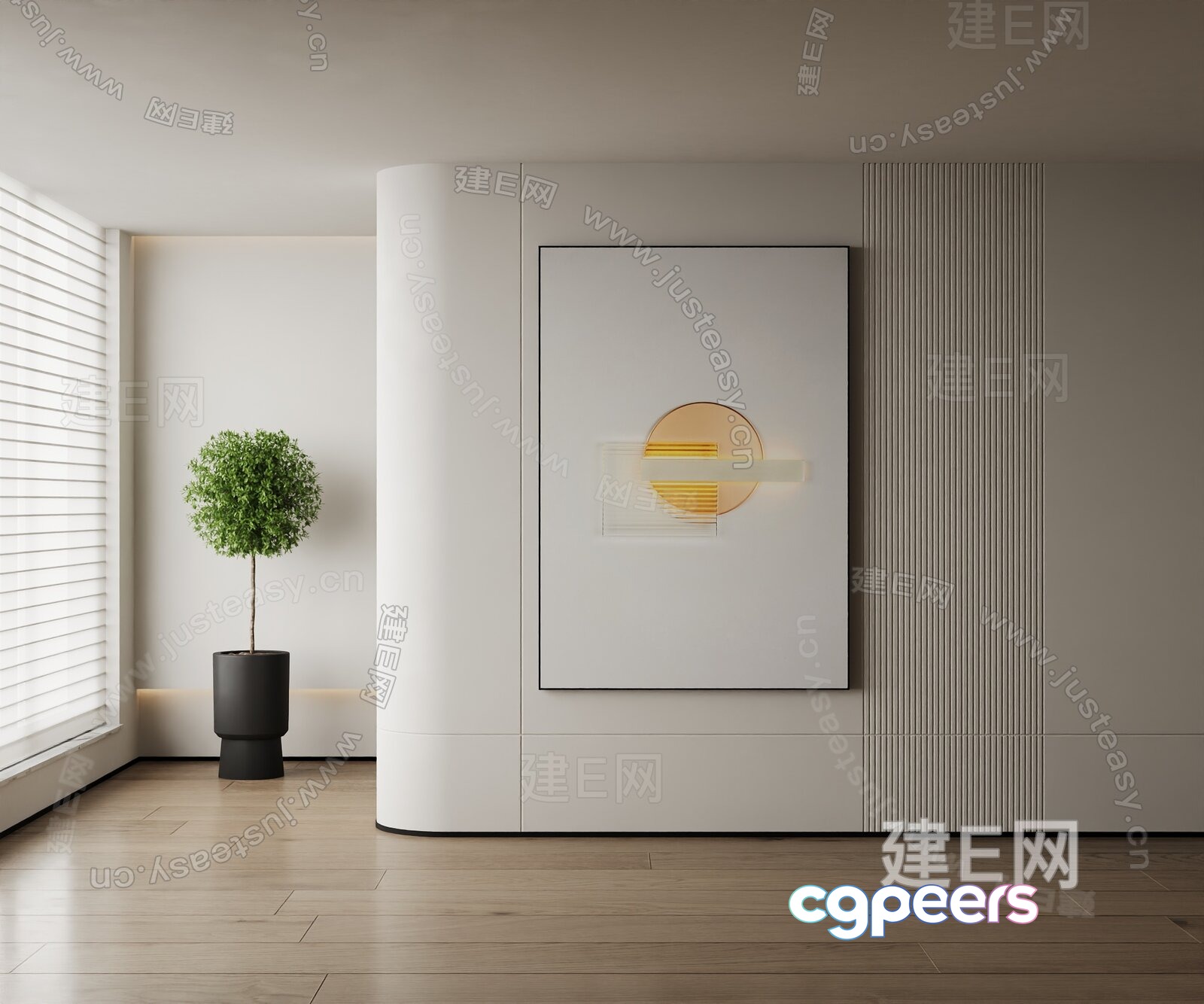 Modern Minimalist Room 3D Model - 20037 - VRAY Render
