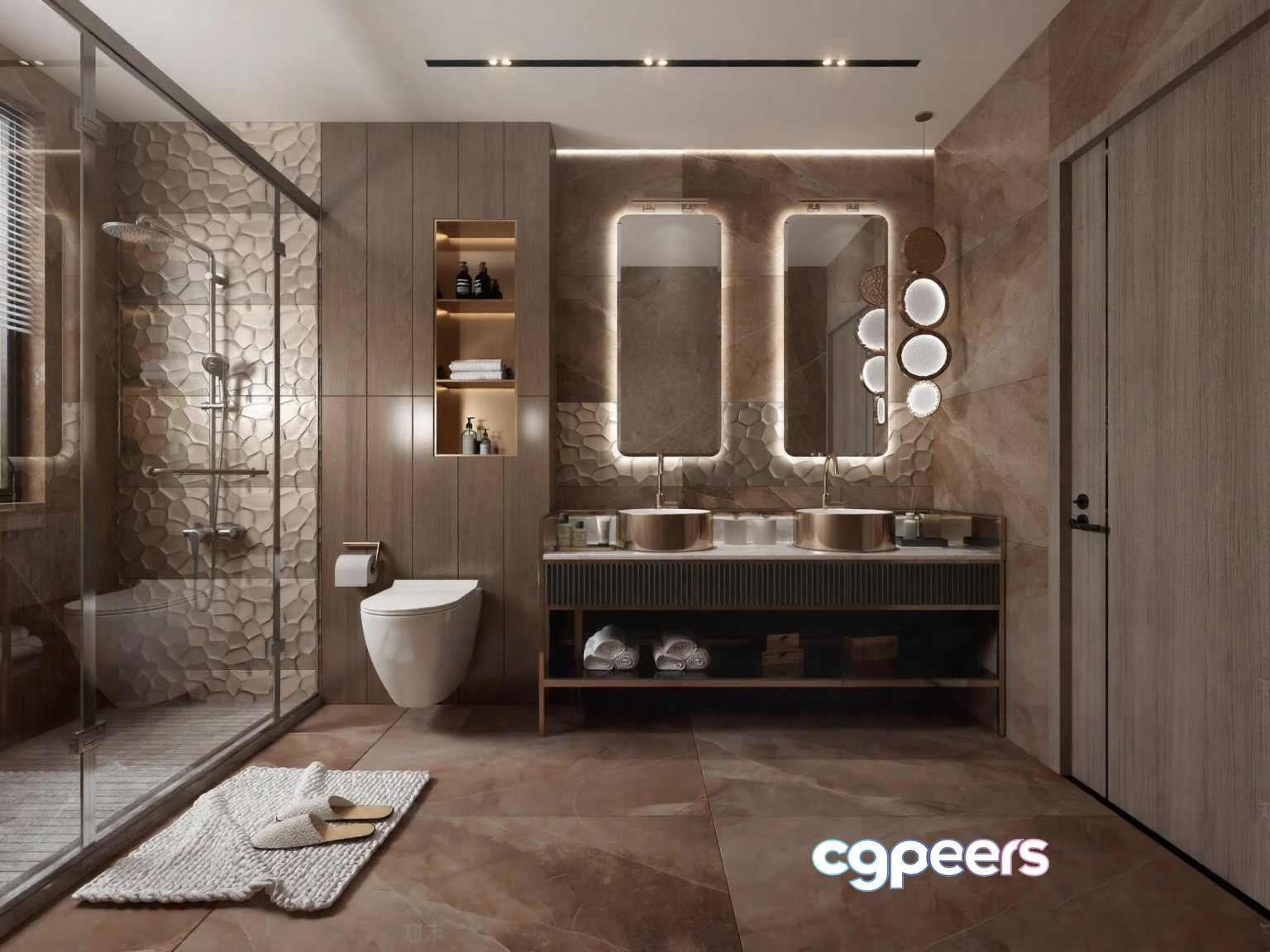 Modern Bathroom Vanity 3D Model - 17855 - VRAY Render
