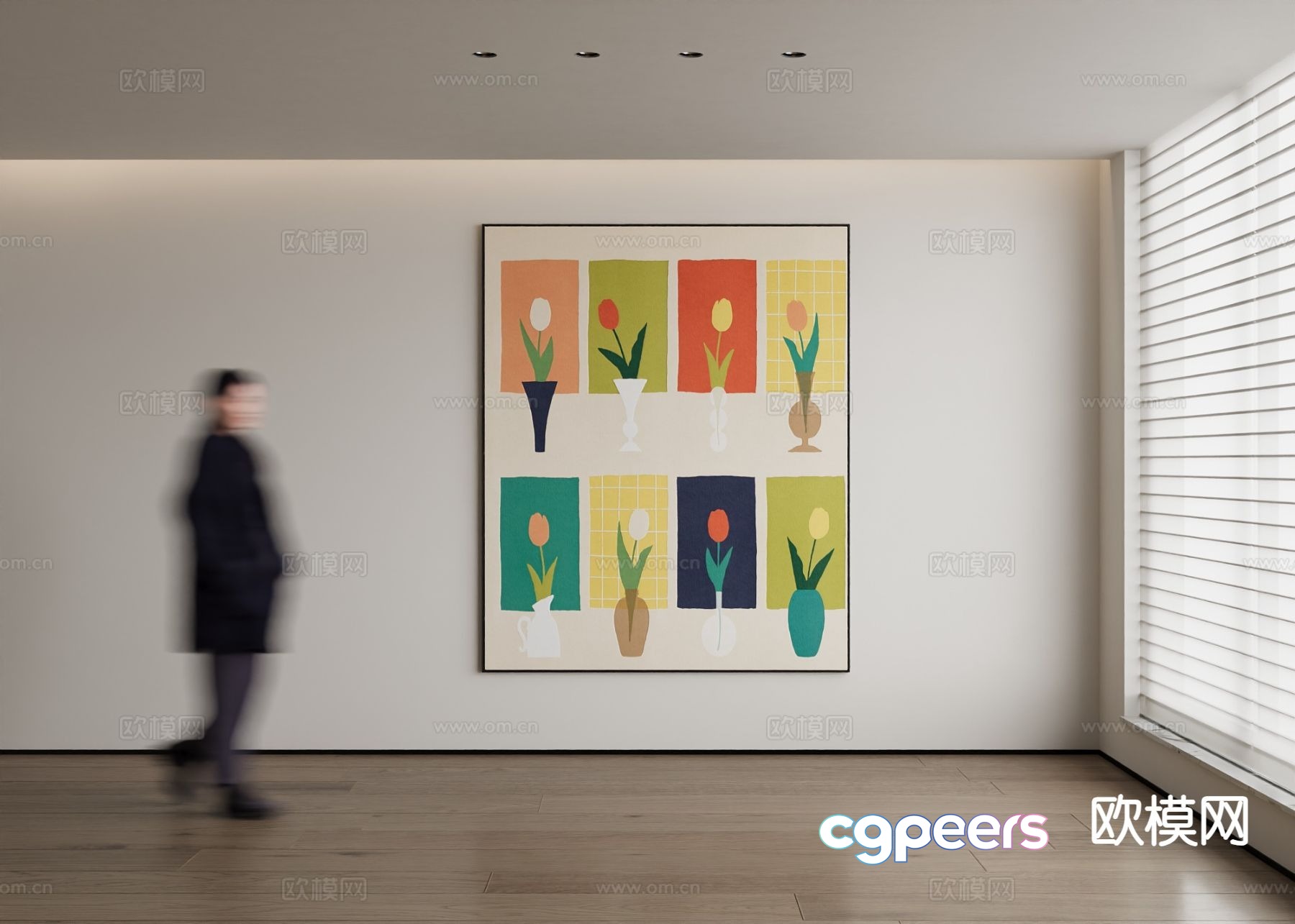 Modern Art Piece 3D Model - 4096 - VRAY Render
