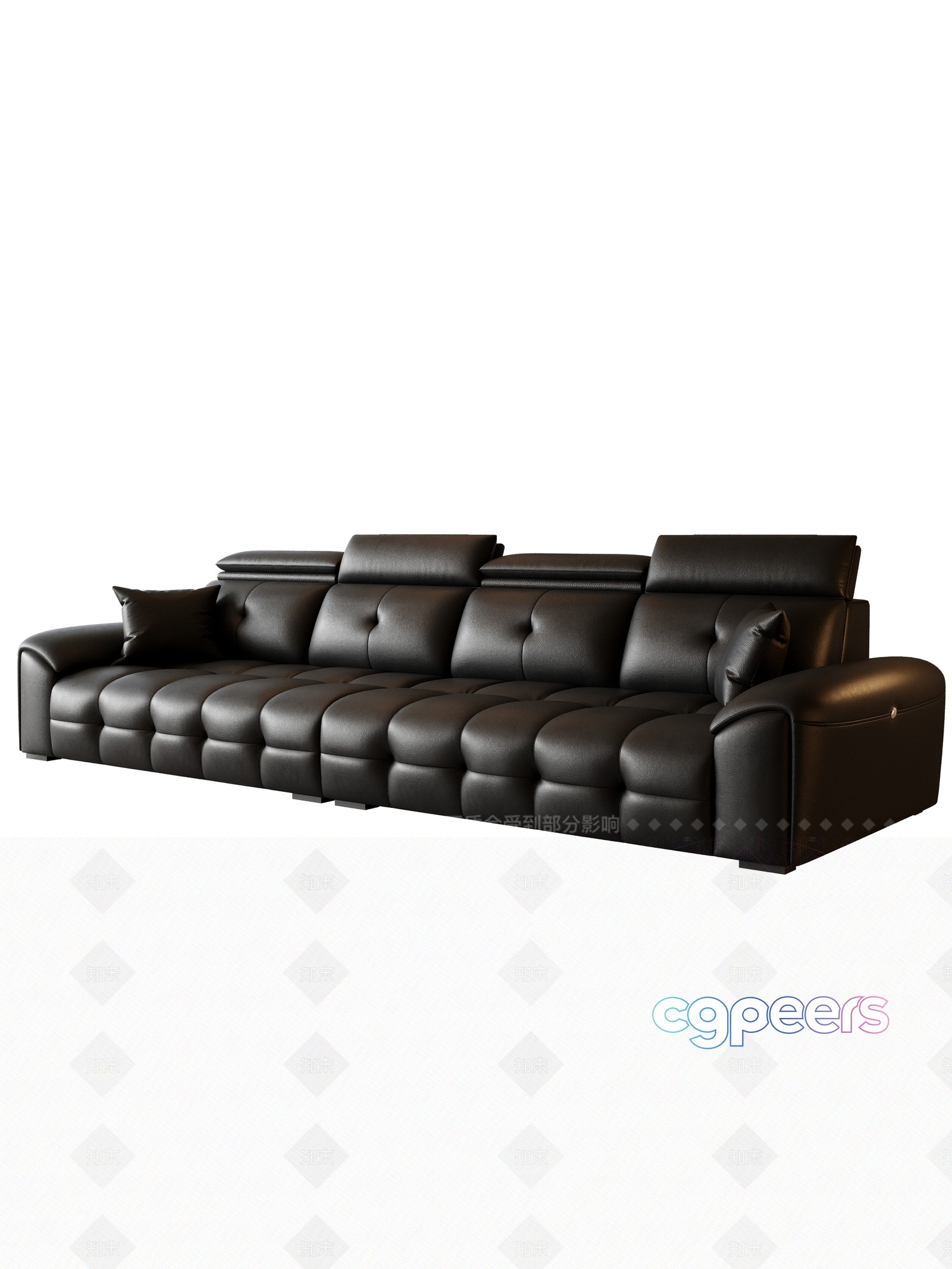 A Modern Leather Sofa 3D Model - 6887 - VRAY Render A Modern Leather Sofa 3D Model - 6887 - VRAY Render