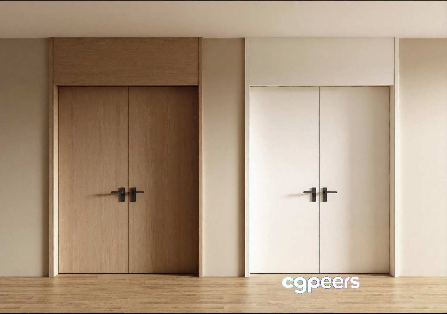 Modern Double Doors 3D Model - 10171 - VRAY Render Modern Double Doors 3D Model - 10171 - VRAY Render