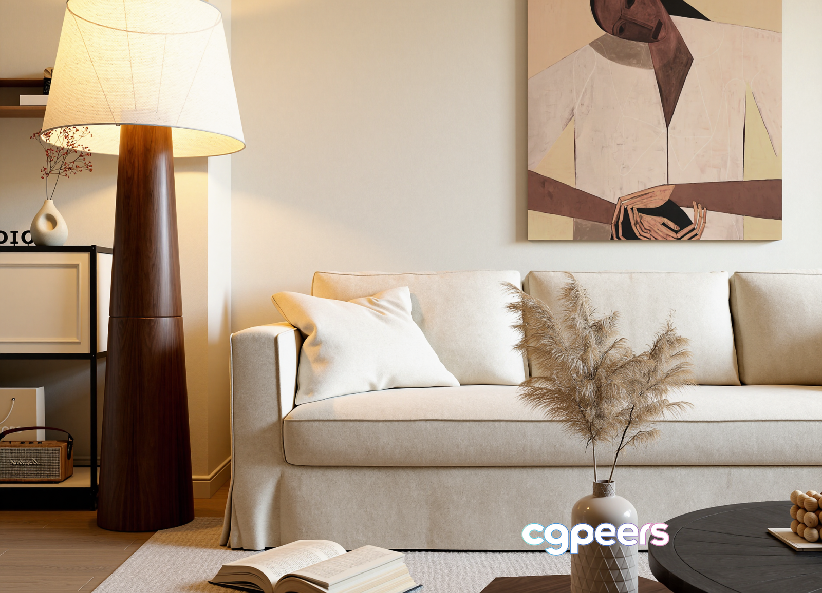 Cozy Living Room 3D Model - 12569 - VRAY Render