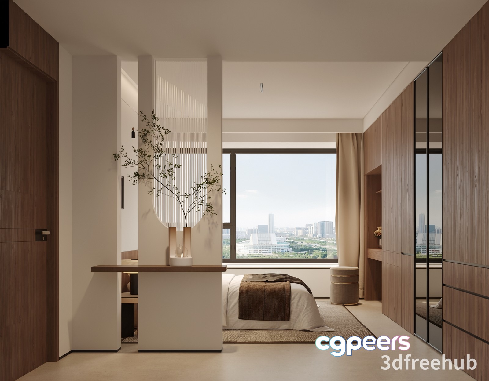 Cozy Bedroom 3D Model - 20005 - VRAY Render
