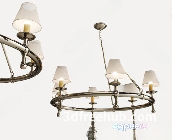 Gold Light Fixture 3D Model - 18544 - VRAY Render