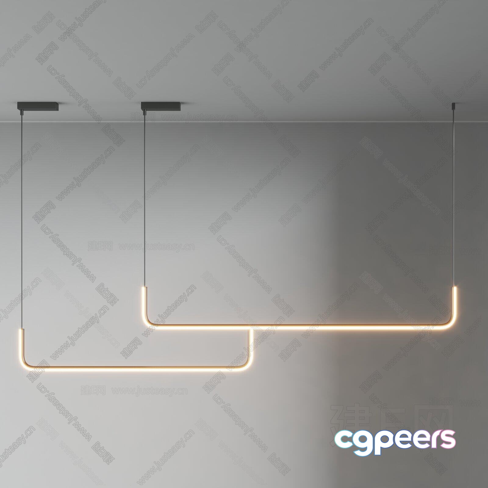 Gold Light Fixture 3D Model - 22755 - VRAY Render
