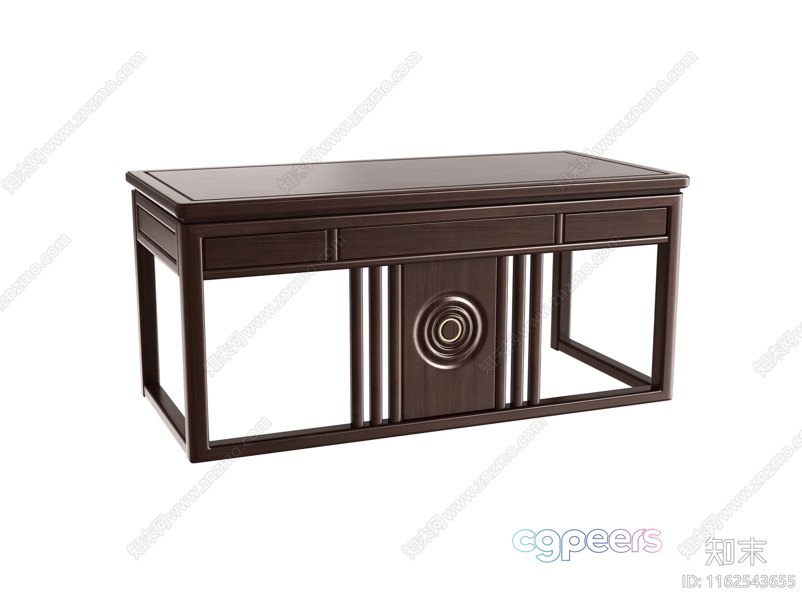 A Dark Brown Wooden Table 3D Model - 7839 - VRAY Render A Dark Brown Wooden Table 3D Model - 7839 - VRAY Render