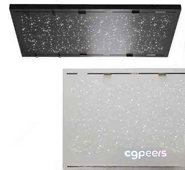 A Rectangular Light Fixture With A White Speckled Pattern 3D Model - 254 - CORONA Render