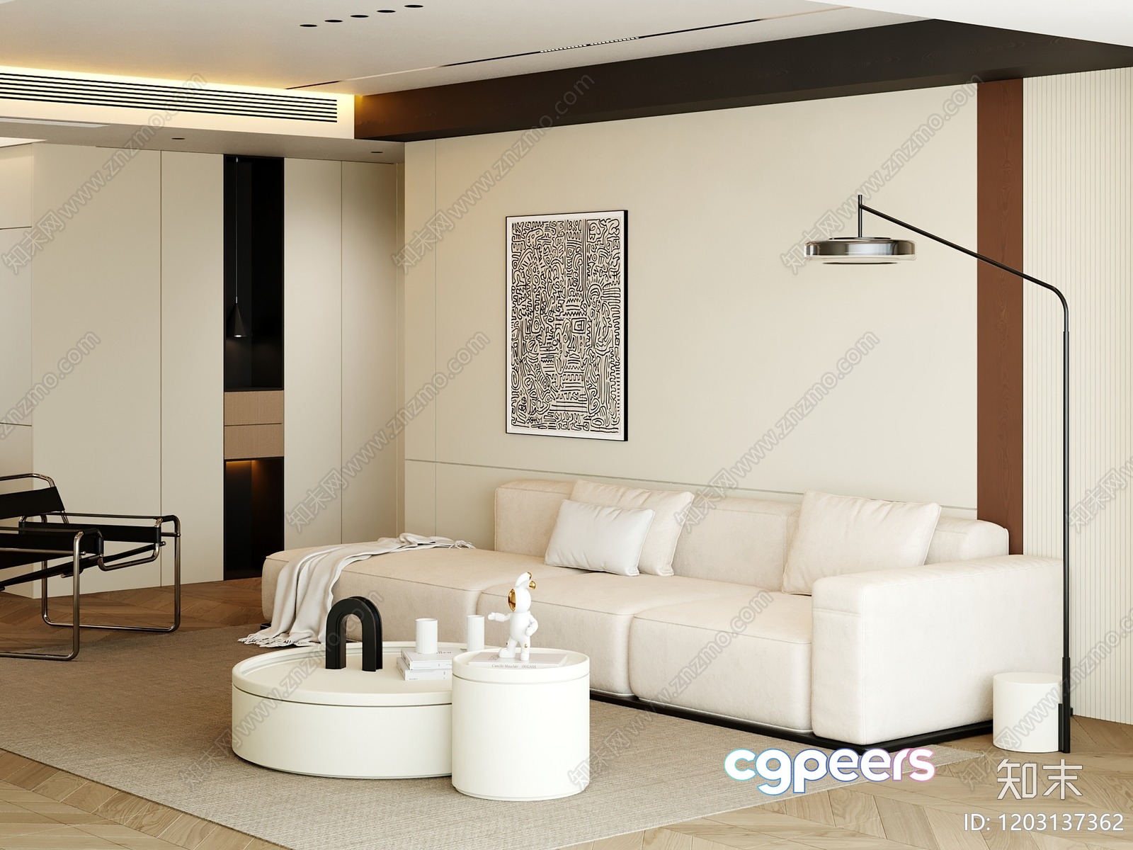 Modern Living Room 3D Model - 1988 - VRAY Render Modern Living Room 3D Model - 1988 - VRAY Render
