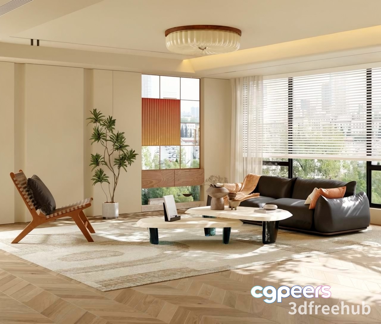 Modern Living Room 3D Model - 22226 - VRAY Render Modern Living Room 3D Model - 22226 - VRAY Render