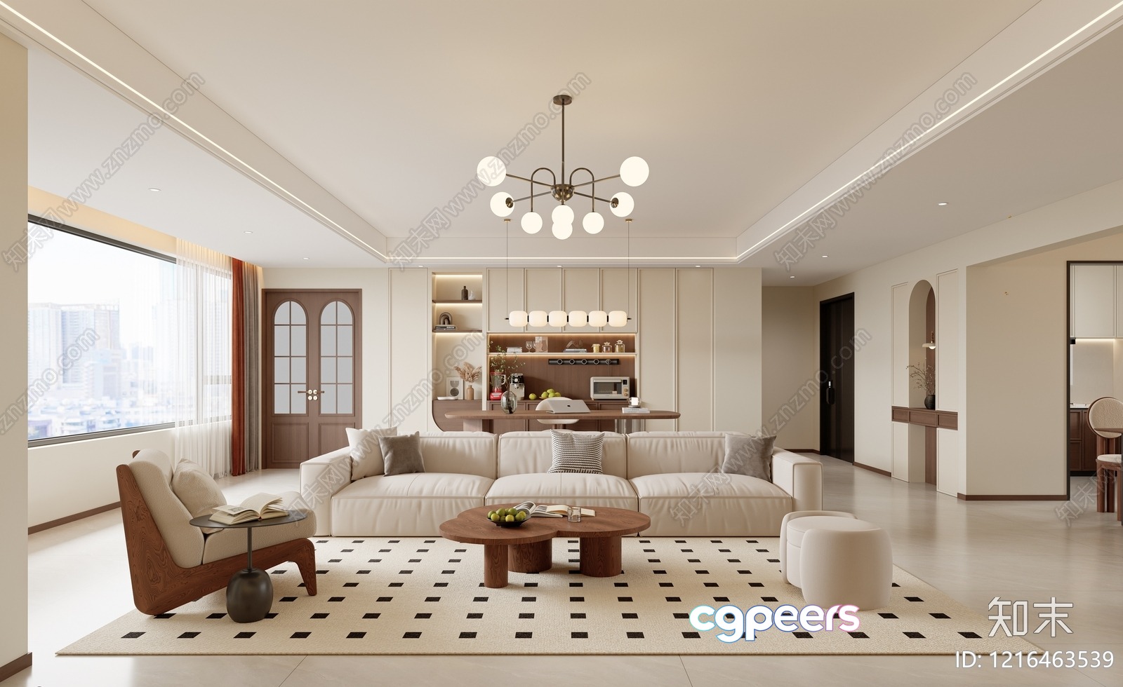 Modern Living Room 3D Model - 15277 - VRAY Render Modern Living Room 3D Model - 15277 - VRAY Render