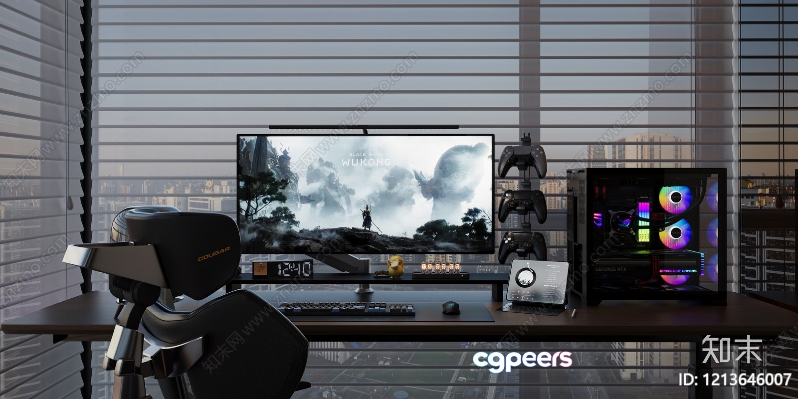 Modern Gaming Setup 3D Model - 6923 - VRAY Render