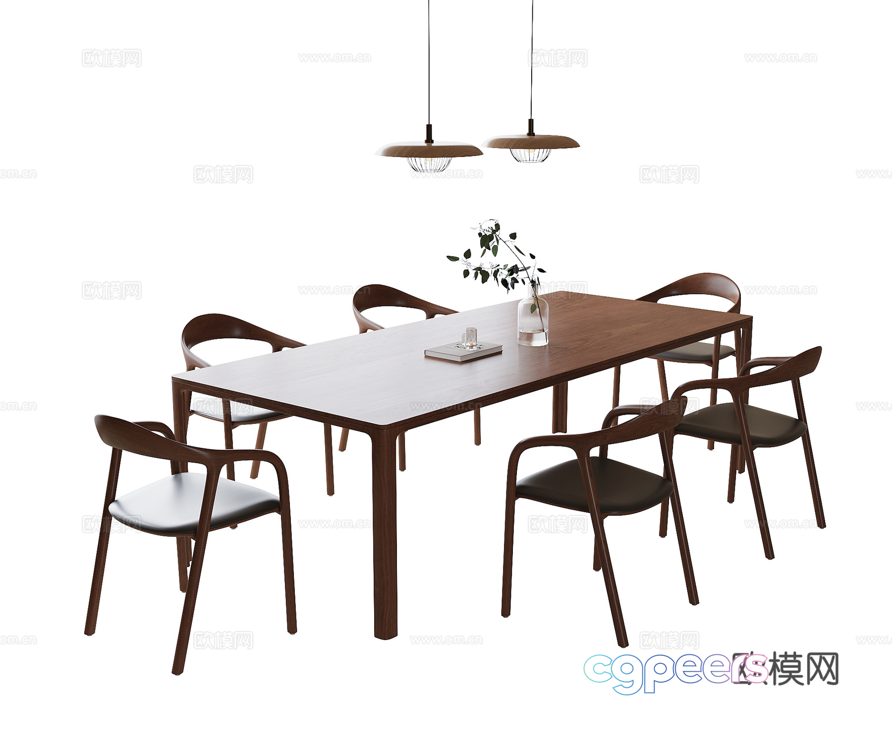 Wooden Dining Table 3D Model - 10117 - VRAY Render